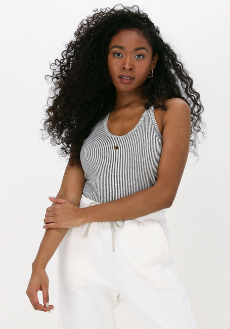 Nicht-gerade weiss 10DAYS Top WRAPPER DENIM STRIPE - large