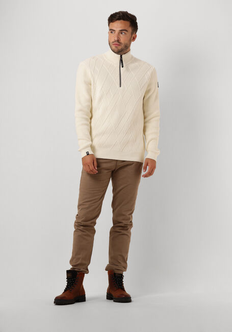 Beige VANGUARD Pullover HALF ZIP COLLAR COTTON NYLON - large