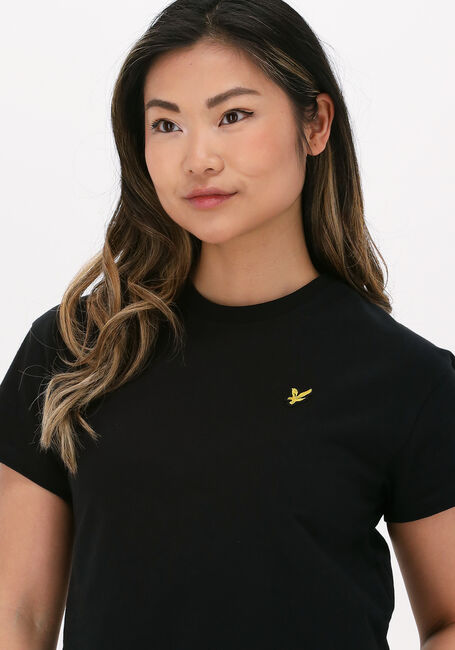 Schwarze LYLE & SCOTT T-shirt CROPPED T-SHIRT - large