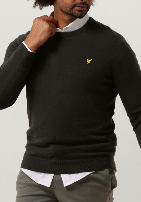 Dunkelgrau LYLE & SCOTT T-shirt COTTON CREW NECK JUMPER - large