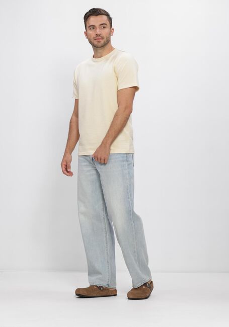 Beige SELECTED MEN Polos & T-Shirts SLHSANDER SEERSUCKER SS O-NECK  TEE - large