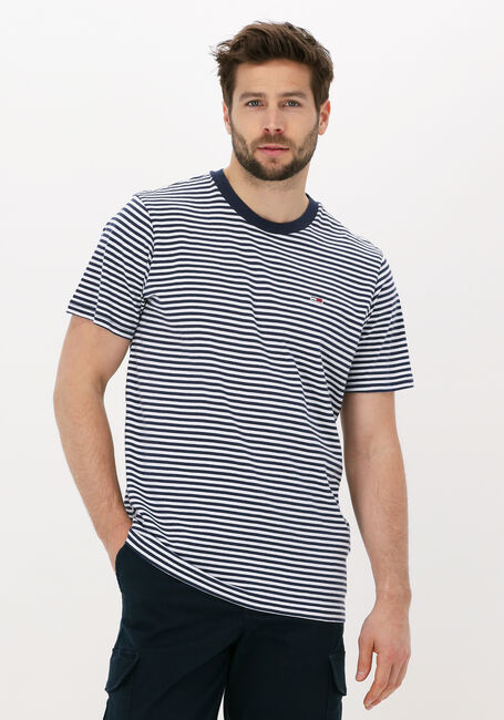 Blaue TOMMY JEANS T-shirt TJM TOMMY CLASSICS STRIPE TEE - large