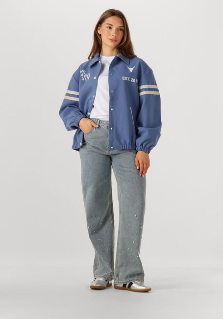Blaue ALIX THE LABEL Jack LADIES WOVEN SPORT BOMBER - large