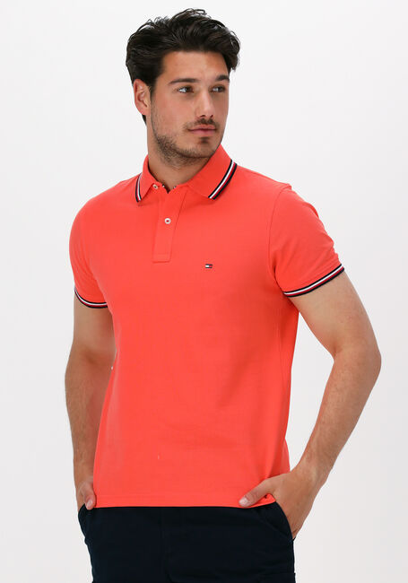 Orangene TOMMY HILFIGER Polo-Shirt TOMMY TIPPED SLIM POLO - large