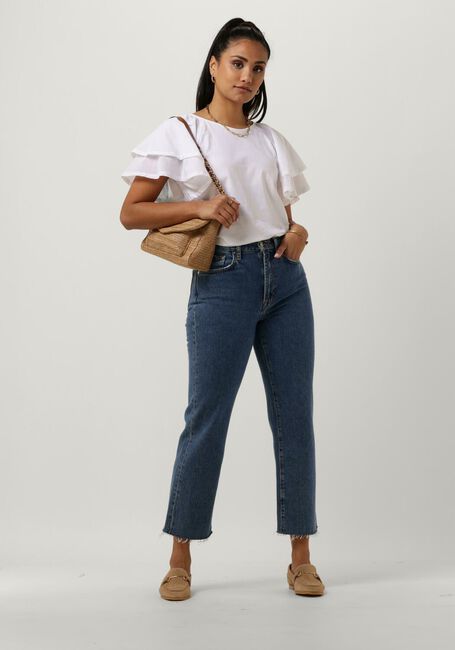 Weiße SUMMUM Top TOP BUTTERFLY SLEEVES COTTON SINGLE JERSEY - large