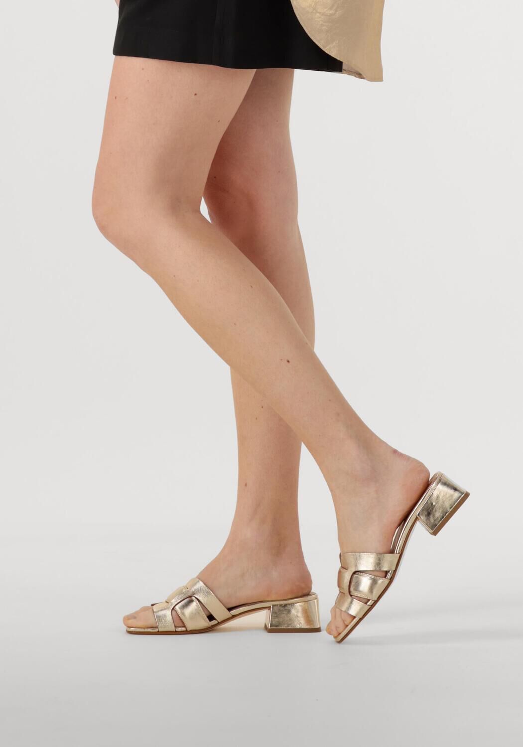 Goldfarbene STEFANO LAURAN Sandaletten mit Absatz 24050 - large