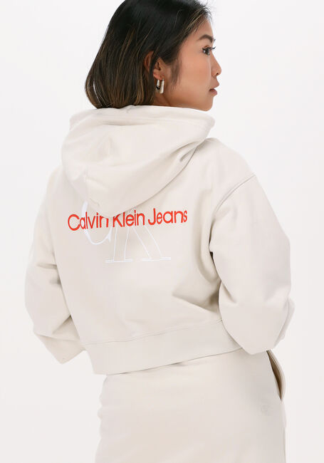 Nicht-gerade weiss CALVIN KLEIN Pullover TWO TONE MONOGRAM HOODIE - large
