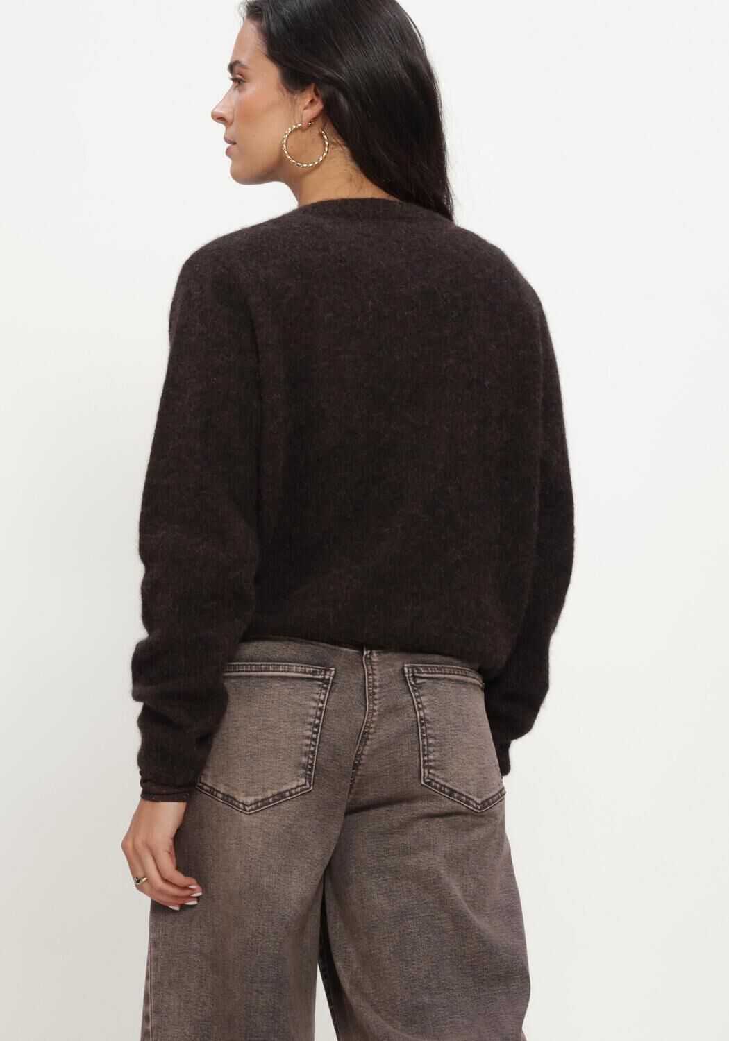 Braune BY-BAR Pullover CLEO CARDIGAN - large