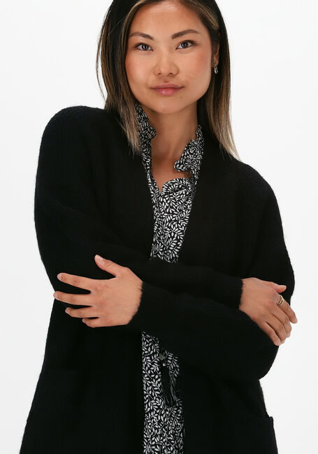 Schwarze SELECTED FEMME Strickjacke SLFLULU LS KNIT LONG CARDIGAN - large