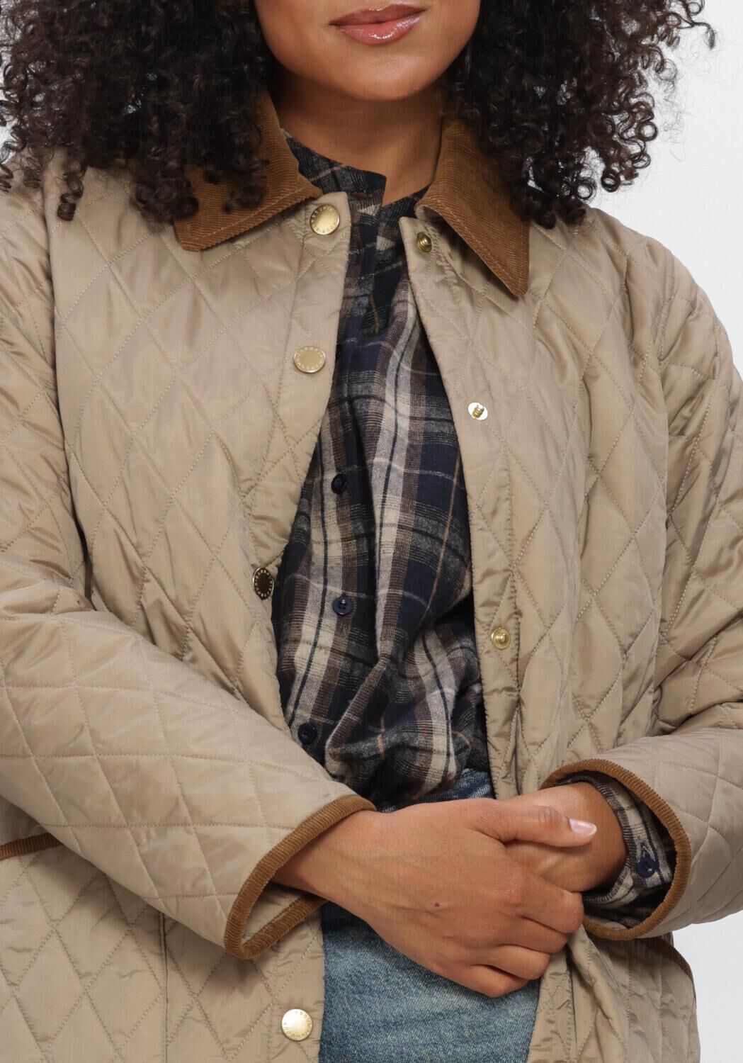 Beige BARBOUR Wattierte Jack ICONS MODERN LIDDESDALE QUILTED JACKET - large