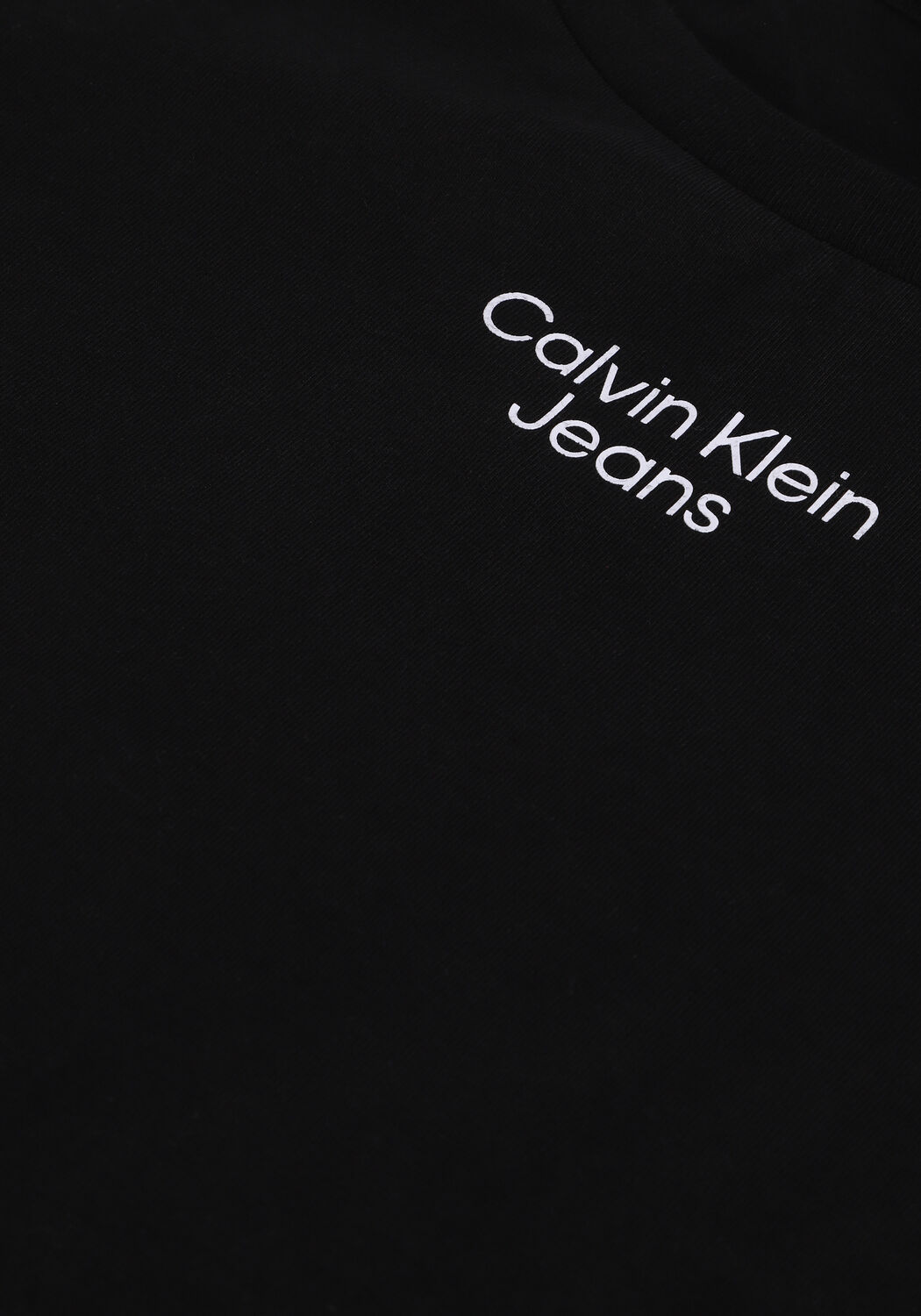 Schwarze CALVIN KLEIN T-shirt STACKED LOGO TIGHT TEE - large