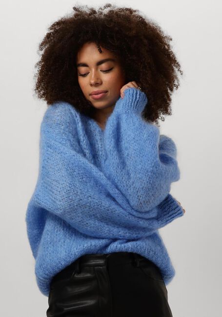 Blaue AMERICAN DREAMS Pullover MILANA LS MOHAIR KNIT - large