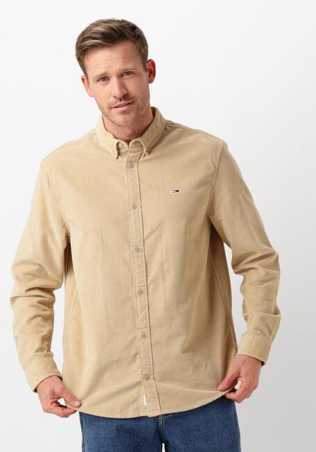 Beige TOMMY JEANS Casual-Oberhemd TJM REG CORDUROY SHIRT - large