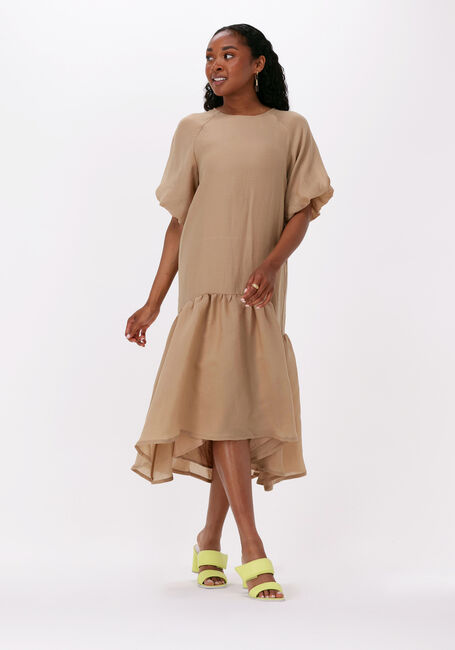Camelfarbene BRUUNS BAZAAR Midikleid ZARA LUCA DRESS - large