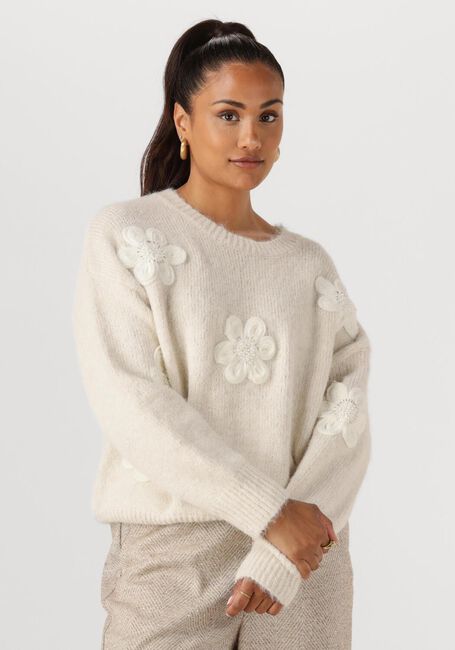 Weiße NUKUS Pullover CHIACA PULLOVER FLOWER - large
