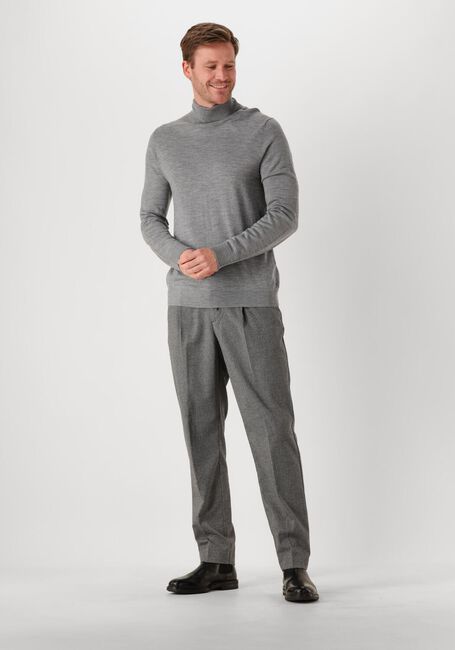 Graue SELECTED HOMME Rollkragenpullover SLHTRAY LS KNIT MERINO ROLL NECK - large