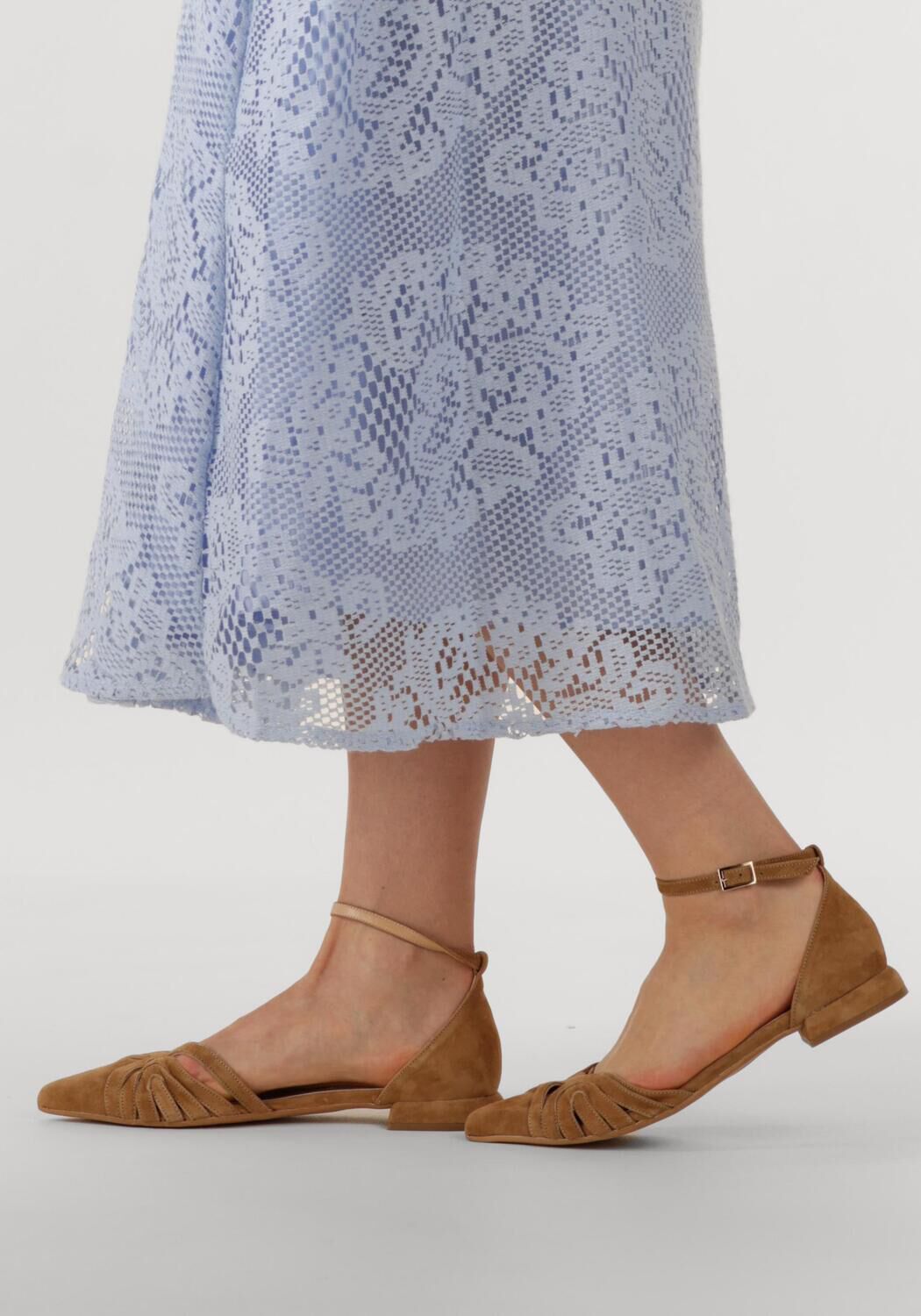 Camelfarbene NOTRE-V Flache Sandalen 12264 - large