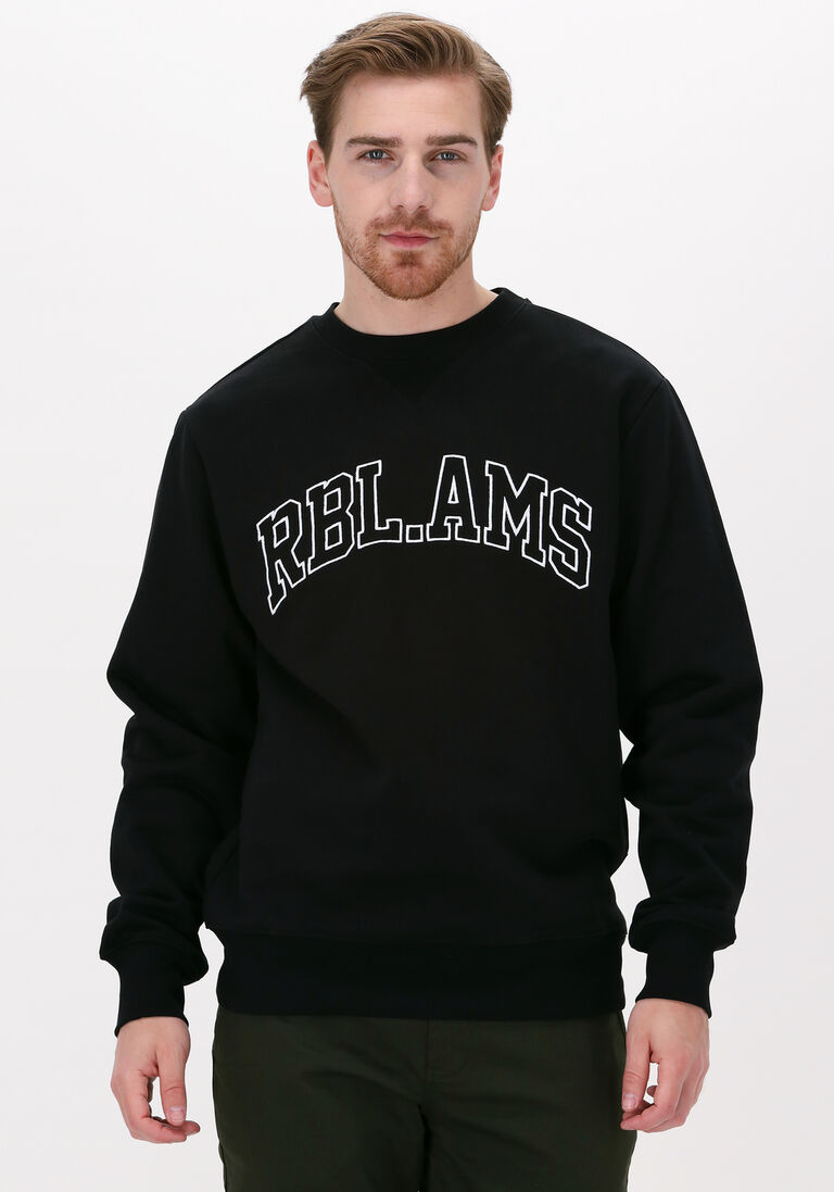 schwarze colourful rebel sweatshirt rbl ams big embroidery basic sweat