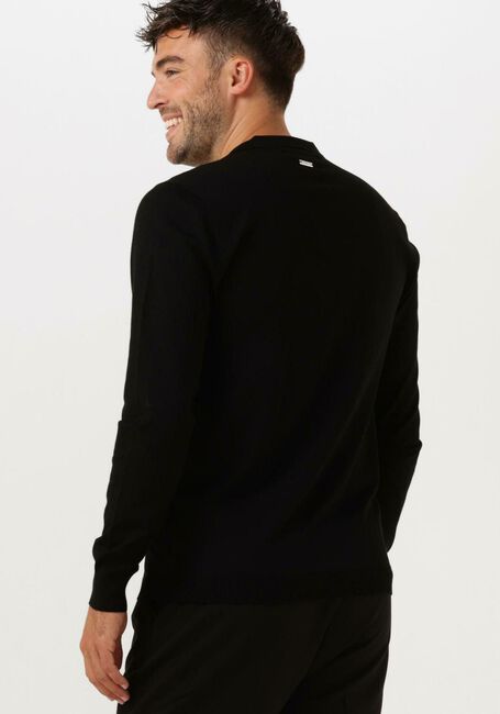 Schwarze PUREWHITE Pullover KNITTED LONGSLEEVE WITH SPECIAL COLLAR - large