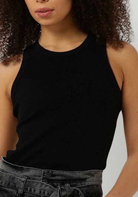 Schwarze ESMÉ STUDIOS Top BLOSSOM RACERBACK RIB TANK - large