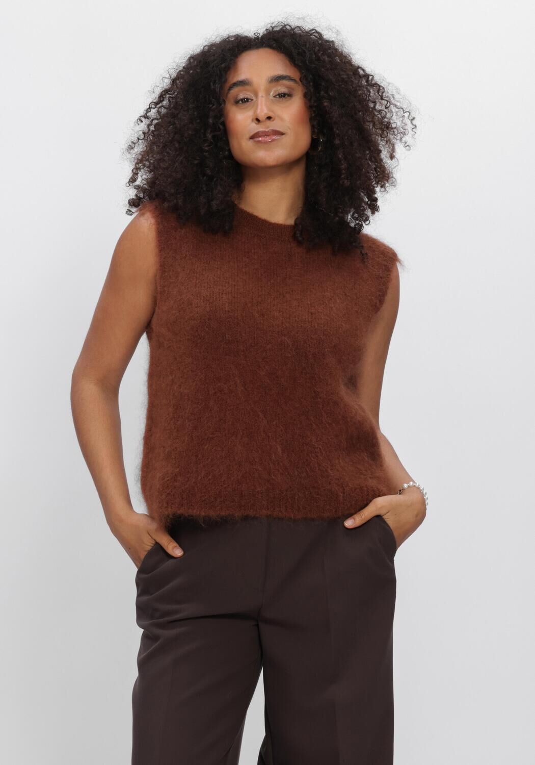 Braune SUMMUM Spencer SPENCER KID MOHAIR KNIT - large
