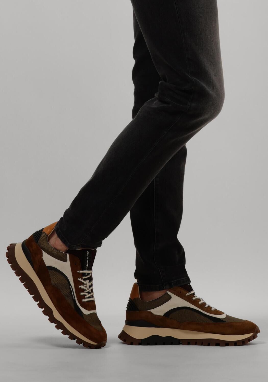 Cognacfarbene FLORIS VAN BOMMEL Sneaker Low SFM-10156 DE GROMMER - large