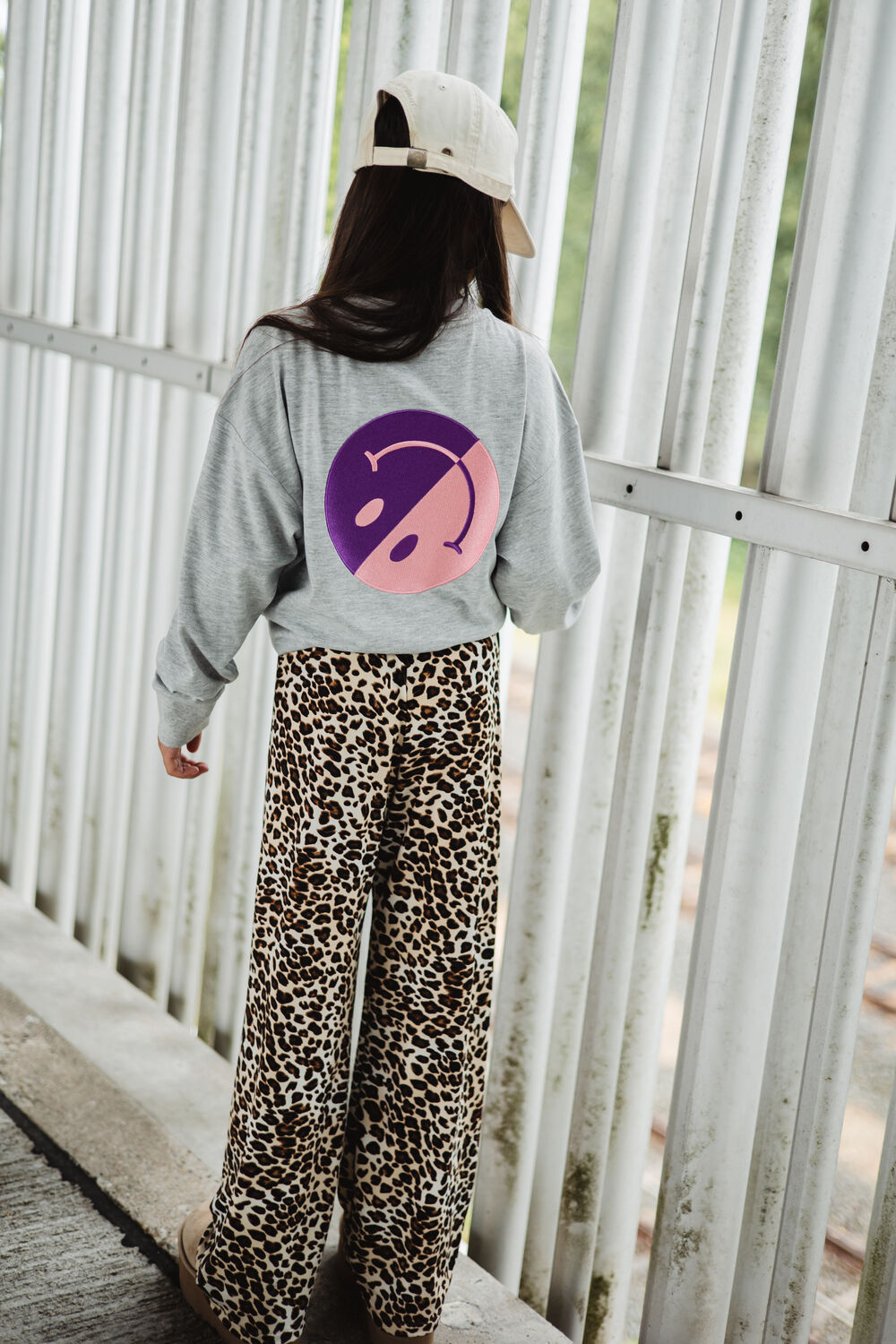 Mehrfarbige/Bunte Salty Stitch Weite Hose PANTHER WIDE LEG - large