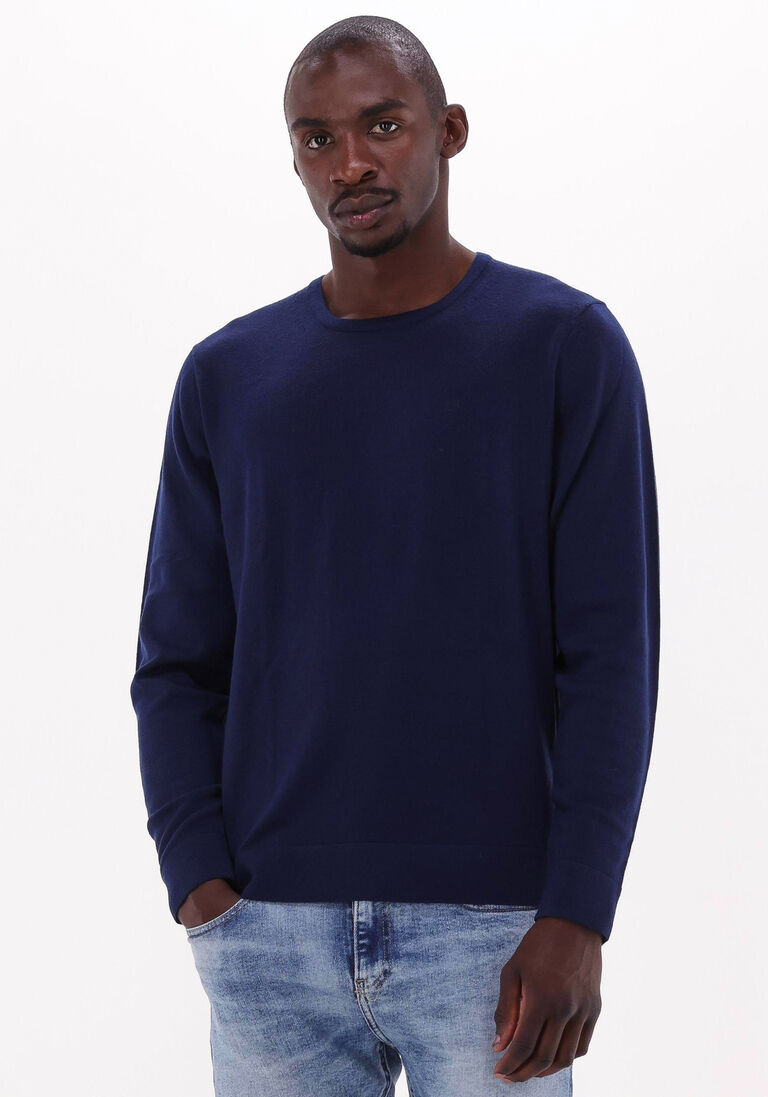 dunkelblau calvin klein sweatshirt superior wool crew neck sweater