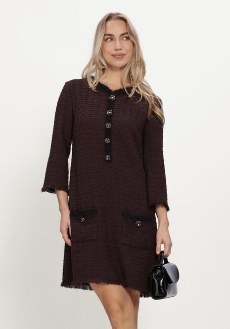 Braune ANA ALCAZAR Minikleid DRESS BUTTONS - large