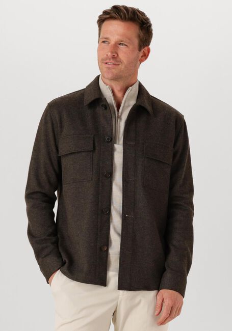 Braune PROFUOMO Overshirt OVERSHIRT CUTAWAY KNITTED - large