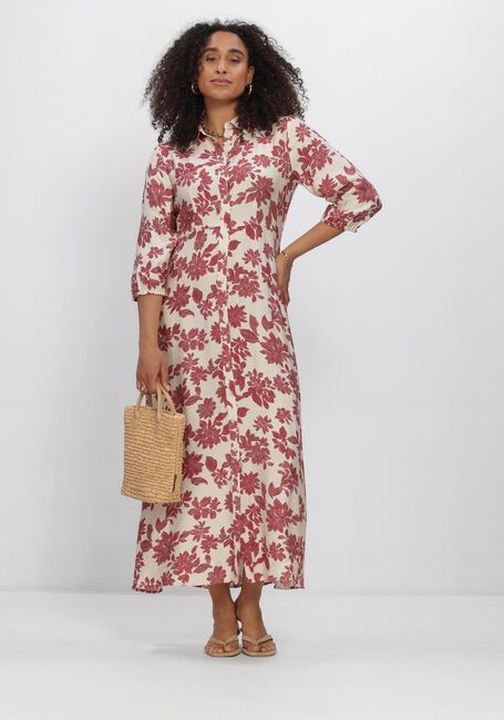Creme MSCH COPENHAGEN Maxikleid MSCHVILDANA 3 4 SHIRT DRESS - large