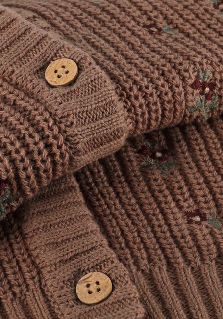 Braune LIL' ATELIER Strickjacke NMFEMLEN EMB AO LS - large