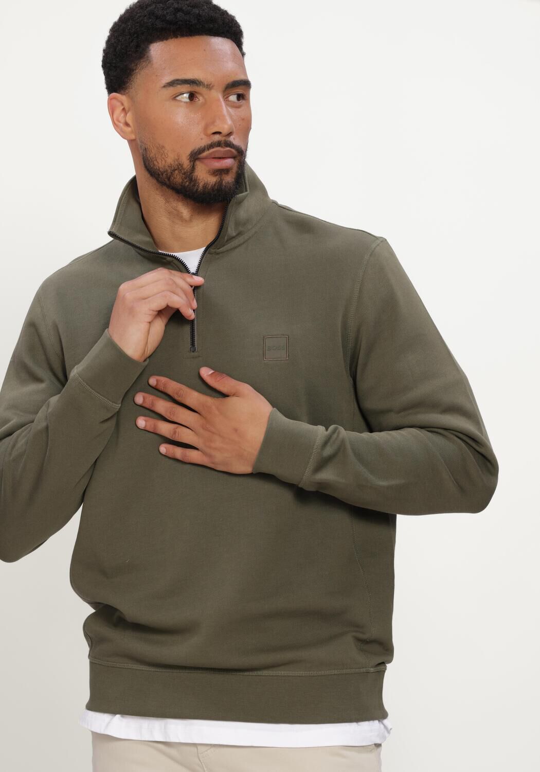 Khaki BOSS ORANGE Pullover ZETRUST - large