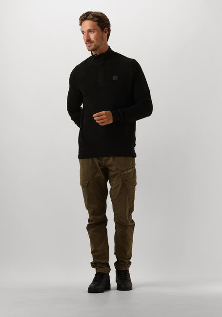 Schwarze PME LEGEND Pullover HALF ZIP COLLAR COTTON KNIT - large