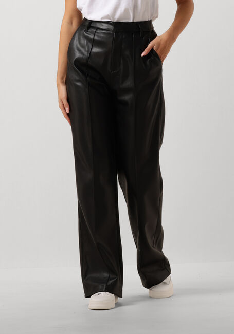 Schwarze COLOURFUL REBEL Weite Hose RUS VEGAN LEATHER PANTS - large
