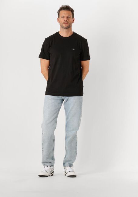 Schwarze CALVIN KLEIN T-shirt WOVEN LABEL REGULAR TEE - large
