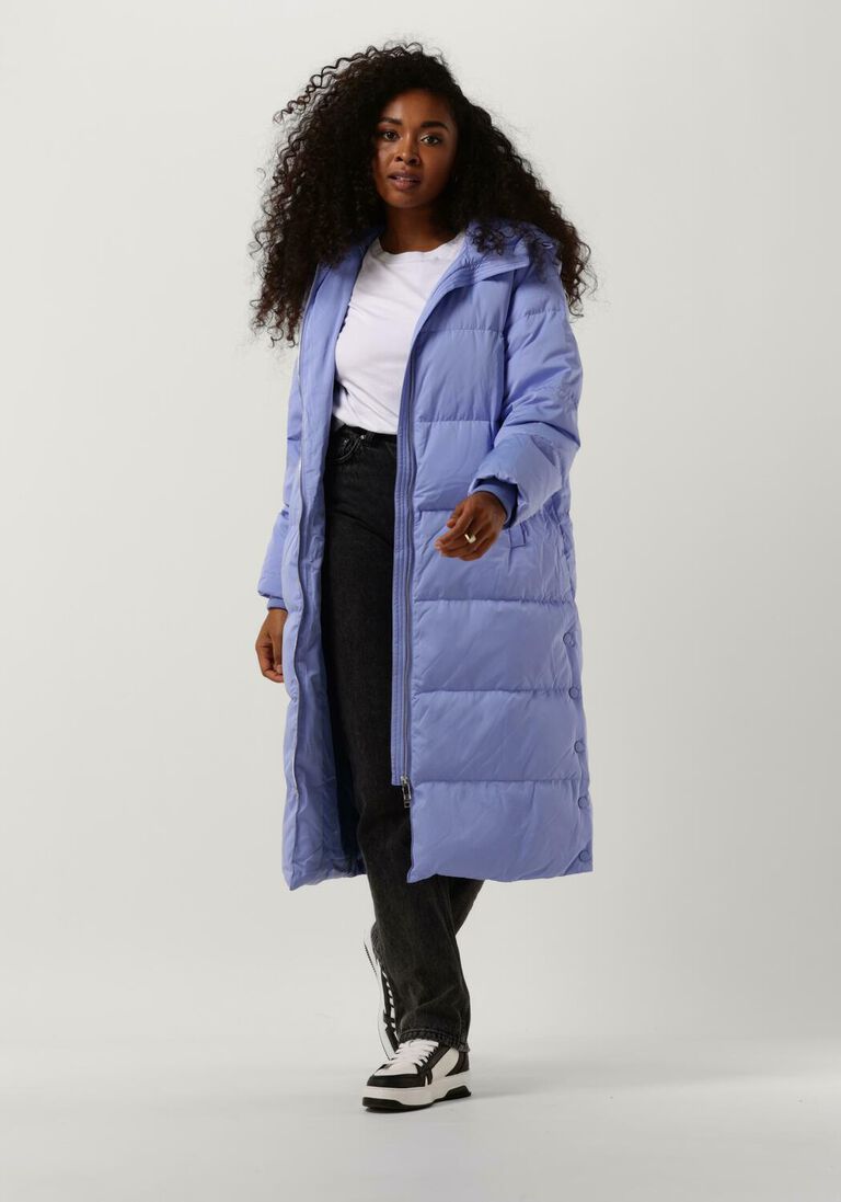 blaue y.a.s. wattierte jack yaspuffa long down coat