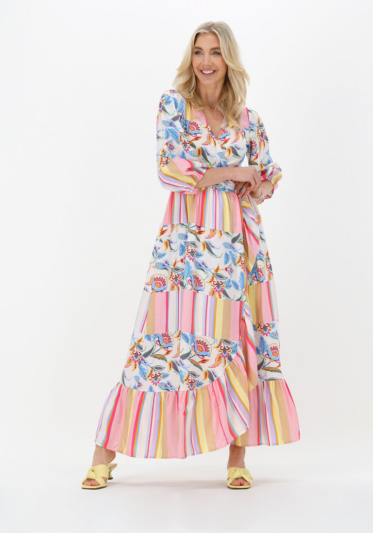 mehrfarbige/bunte y.a.s. maxikleid yaspaizajana 3/4 maxi dress s. fest