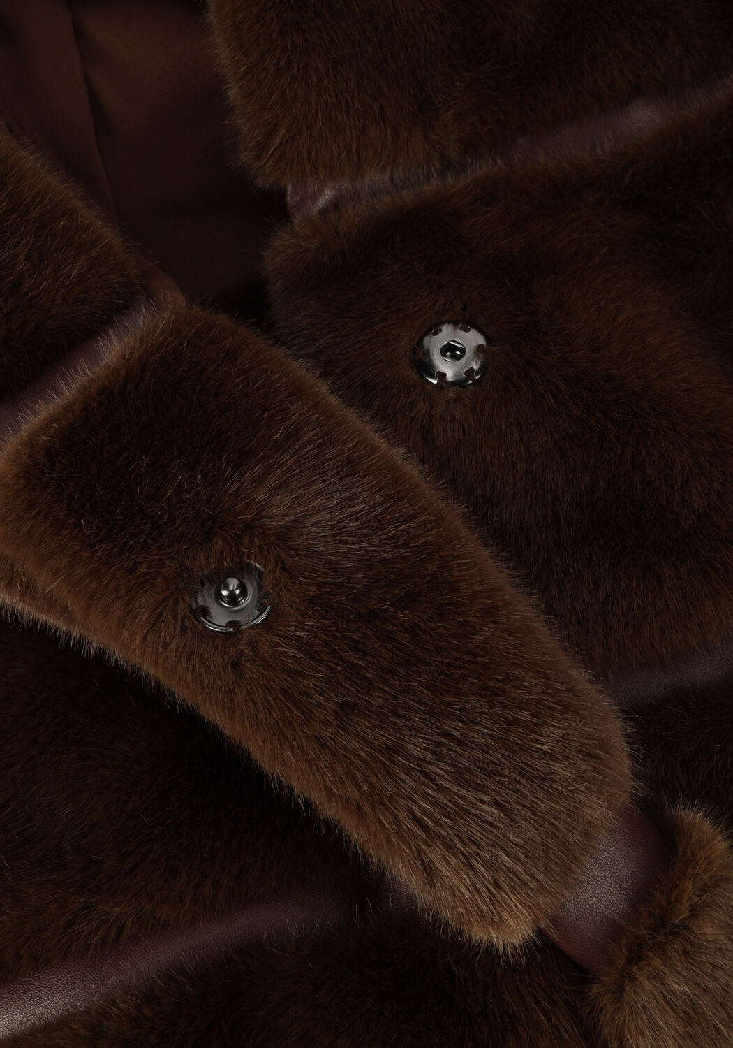 Braune TWINSET MILANO Fake-Fur-Jack 242TT2022 - large