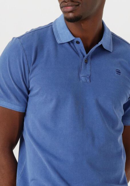 Blaue G-STAR RAW Polo-Shirt DUNDA OVERDYED SLIM POLO S\S - large