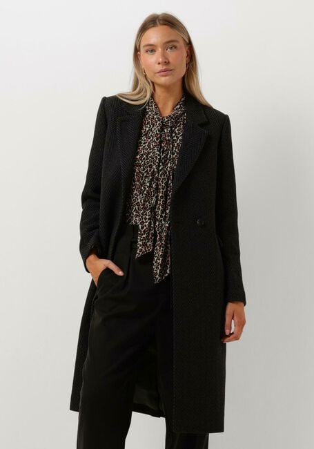 Schwarze SCOTCH & SODA Mäntel CLASSIC WOOL BLEND TAILORED COAT - large