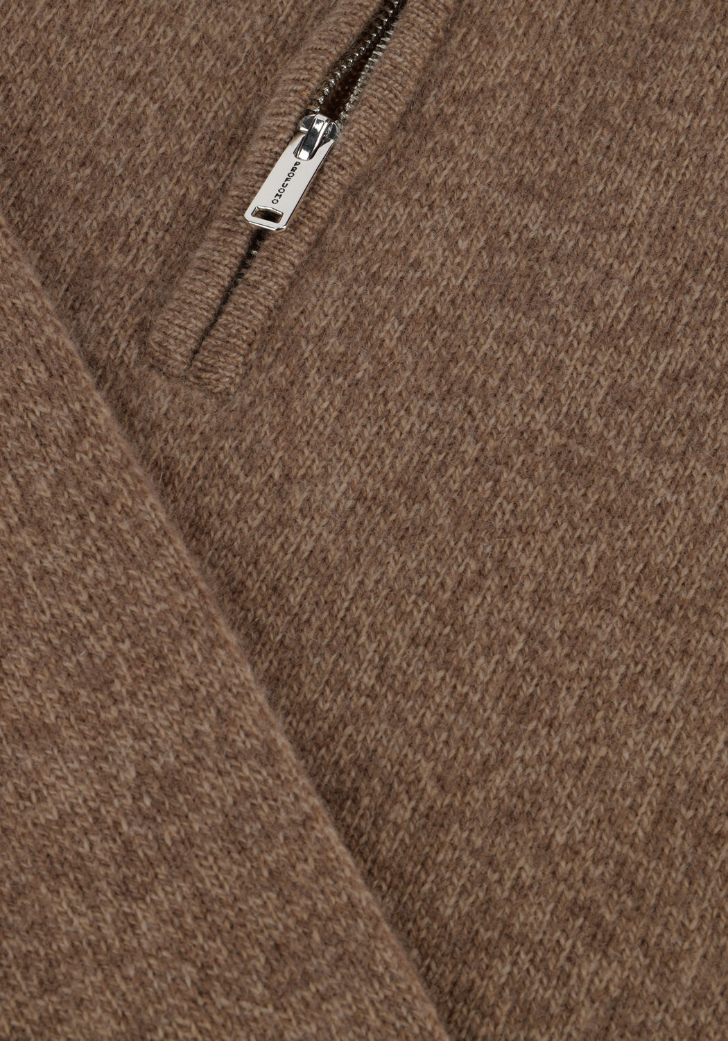 Taupe PROFUOMO Pullover PULLOVER HALF ZIP BUTTON - large