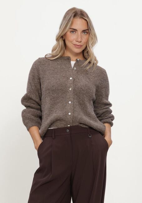 Braune MODSTR&Ouml;M Strickjacke CRISMD CARDIGAN - large