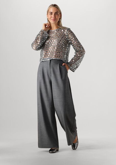 Silberne OBJECT Top OBJGITTE LO L/S TOP 136 - large