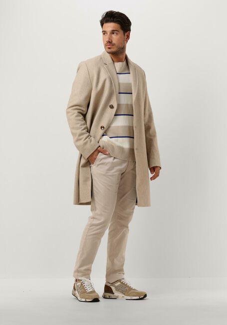 Sand WOODBIRD Pullover WBKURT STRIPE CREW - large