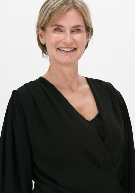 Schwarze 10DAYS Blusen OVERLAP DRAPED BLOUSE - large