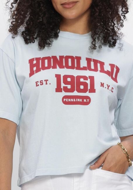 Blaue PENN & INK Blusen T-SHIRT PRINT - large