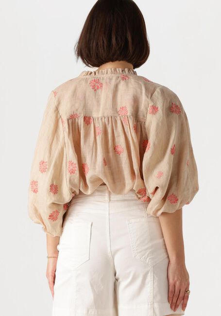 Beige NUKUS Blusen TINA BLOUSE EMBROIDERY - large