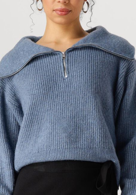 Hellblau MSCH COPENHAGEN Pullover MSCHGYTTA ZIP PULLOVER - large