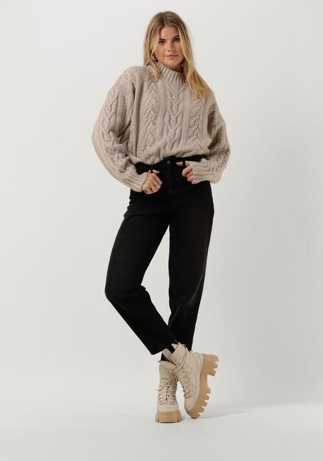 Sand CO'COUTURE Pullover JENESSE CABLE CROP KNIT - large